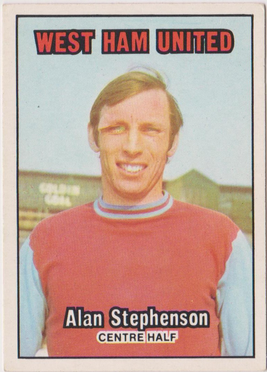 A & B C Footballers 1970 1st Series ( 1 - 85 ) Orange Back No 64 Alan Stephenson West Ham United
