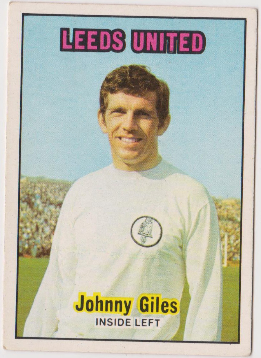A & B C Footballers 1970 1st Series ( 1 - 85 ) Orange Back No 55 Jonny Giles Leeds United