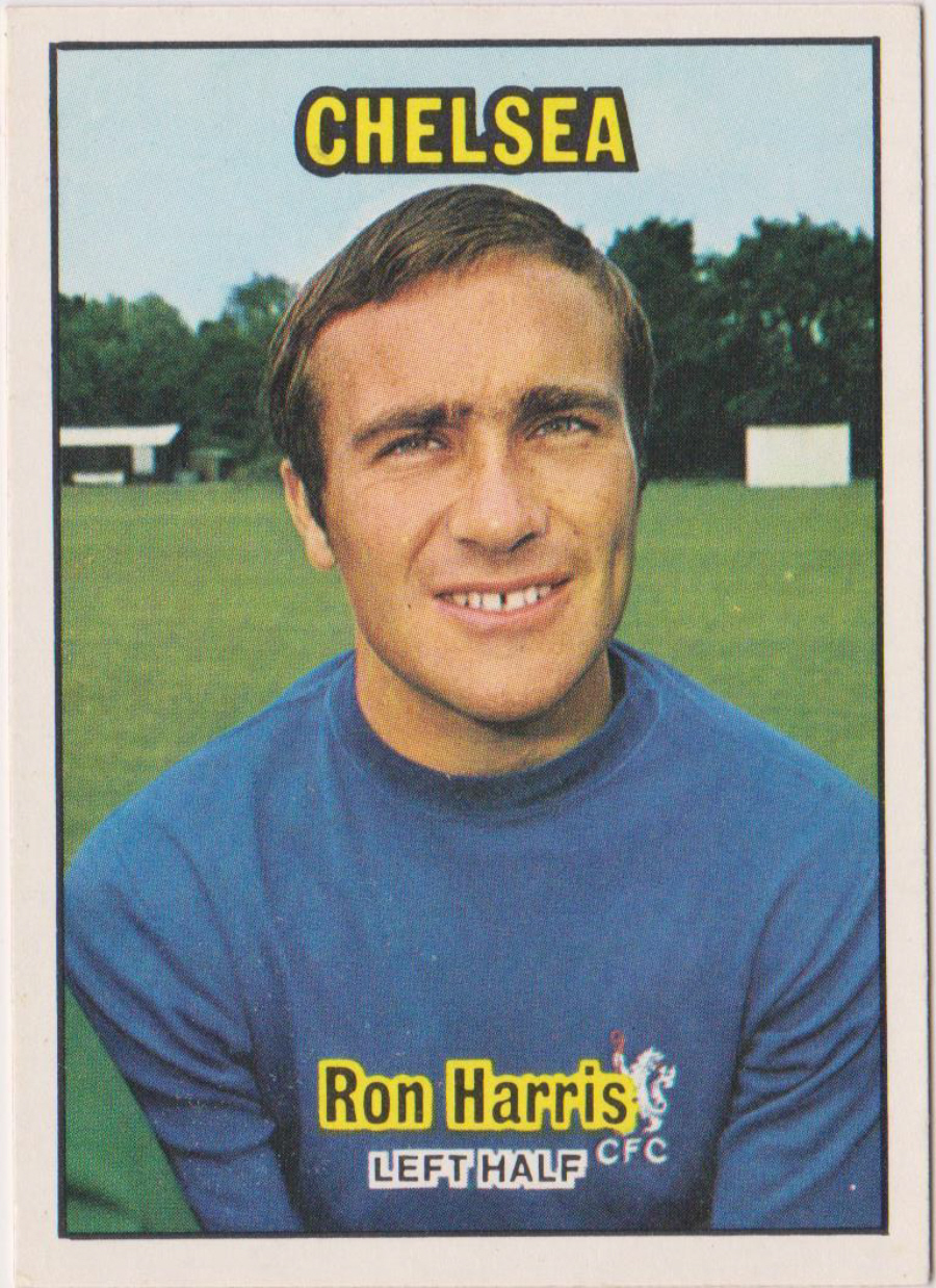 A & B C Footballers 1970 2nd Series ( 86-170 ) Orange Back No 118 Ron Harris Chelsea