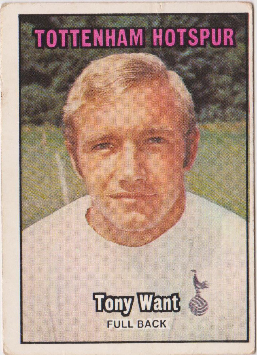 A & B C Footballers 1970 3nd Series ( 171-255 ) Orange Back No 195 Tony Want Tottenham Hotspur