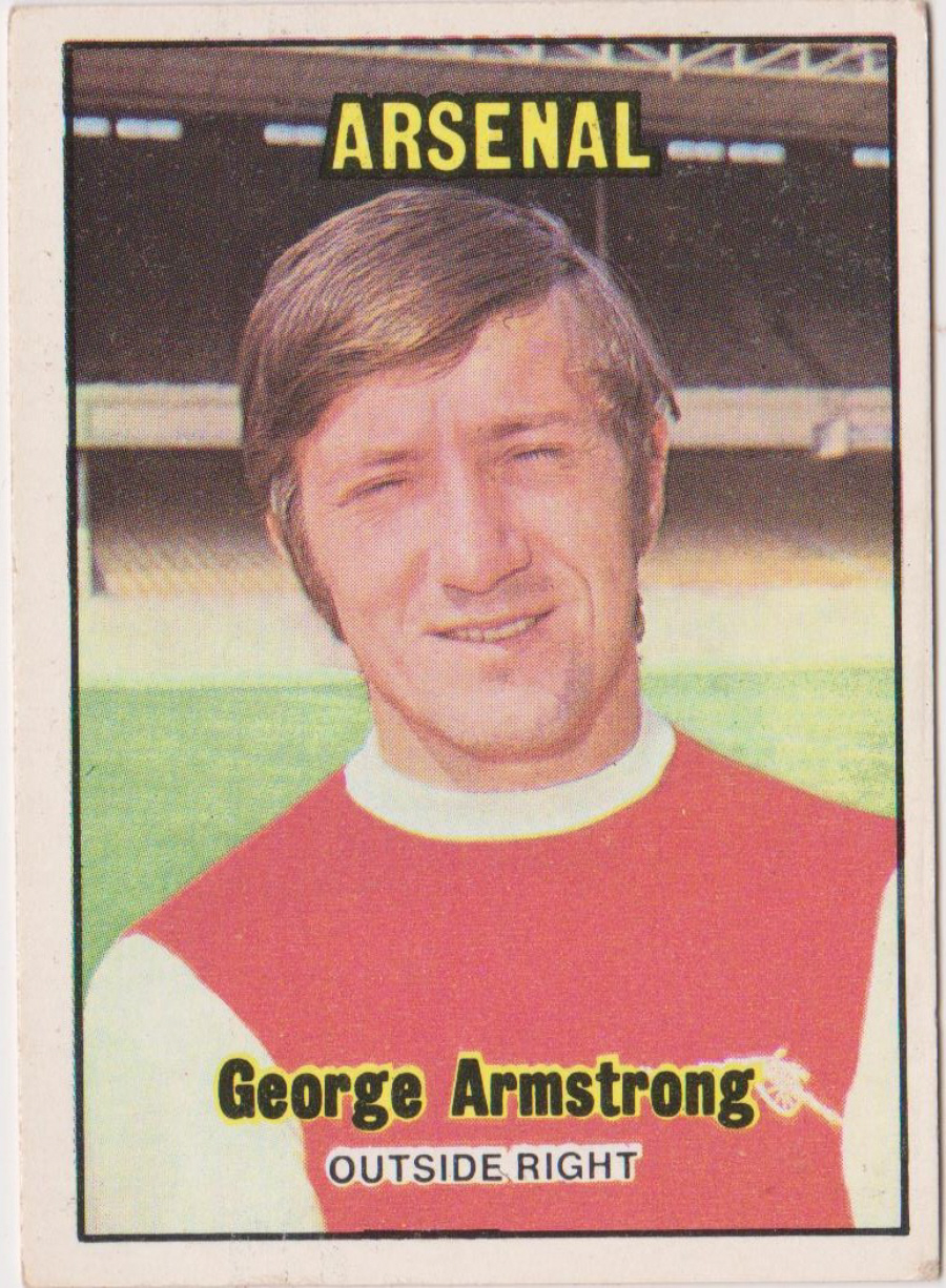 A & B C Footballers 1970 3nd Series ( 171-255 ) Orange Back No 213 George Armstrong Arsenal