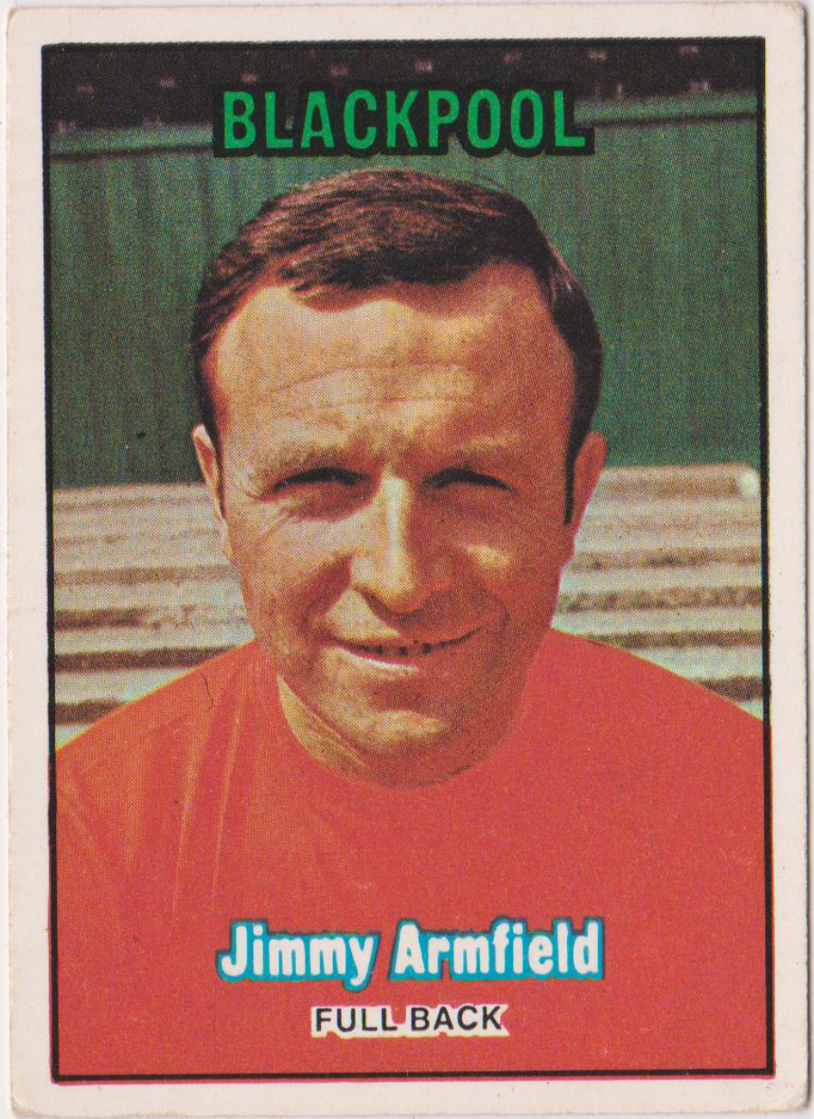 A & B C Footballers 1970 3nd Series ( 171-255 ) Orange Back No 231 Jimmy Armfield Blackpool
