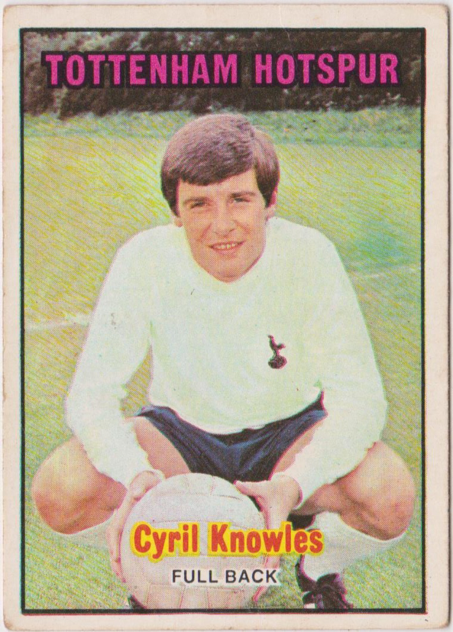A & B C Footballers 1970 3nd Series ( 171-255 ) Orange Back No 232 Cyril Knowles Tottenham Hotspur