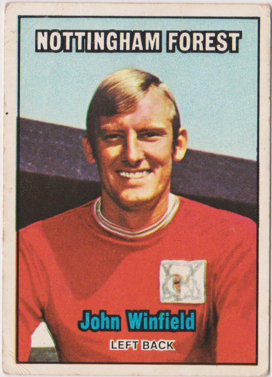 A & B C Footballers 1970 3nd Series ( 171-255 ) Orange Back No 234 John Winfield Nottingham Forest