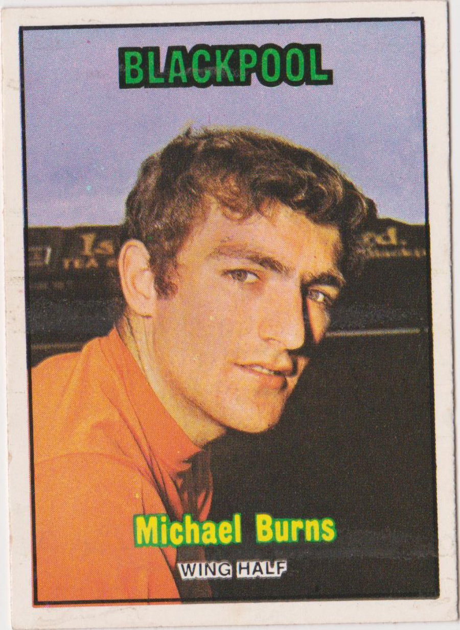 A & B C Footballers 1970 3nd Series ( 171-255 ) Orange Back No 240 Michael Burns Blackpool