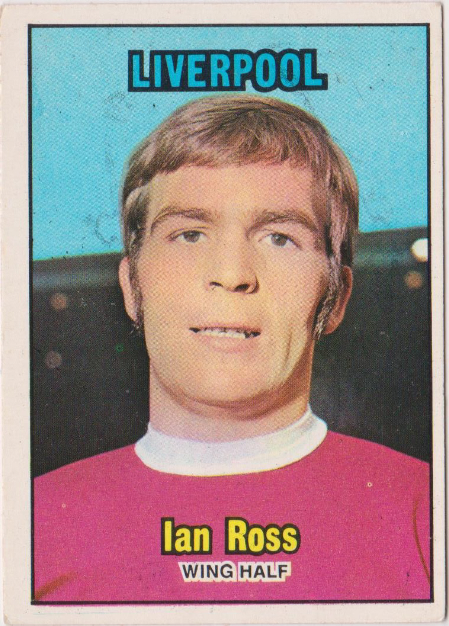 A & B C Footballers 1970 3nd Series ( 171-255 ) Orange Back No 249 Ian Ross Liverpool