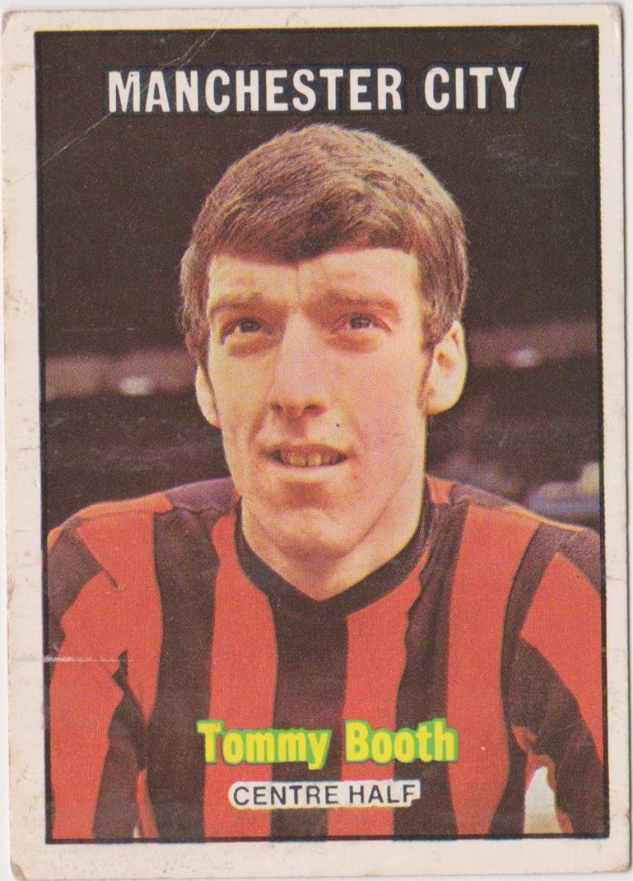 A & B C Footballers 1970 3nd Series ( 171-255 ) Orange Back No 253 Tommy Booth Manchester City