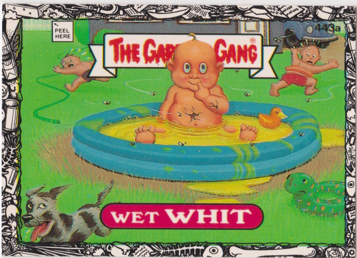 Topps U K Issue Garbage Gang 1992 Series 443a Whit