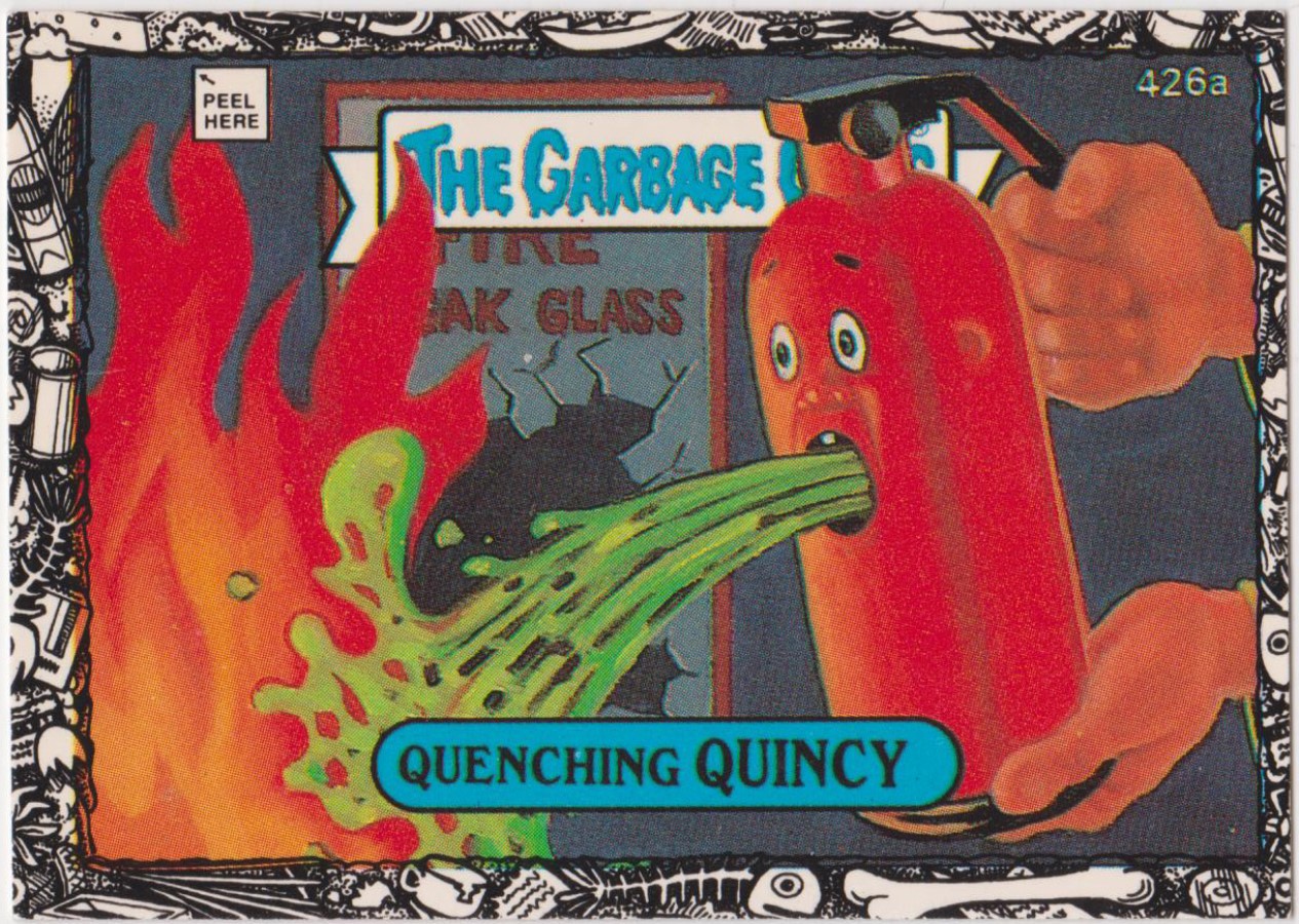 Topps U K Issue Garbage Gang 1992 Series 426a Quincy