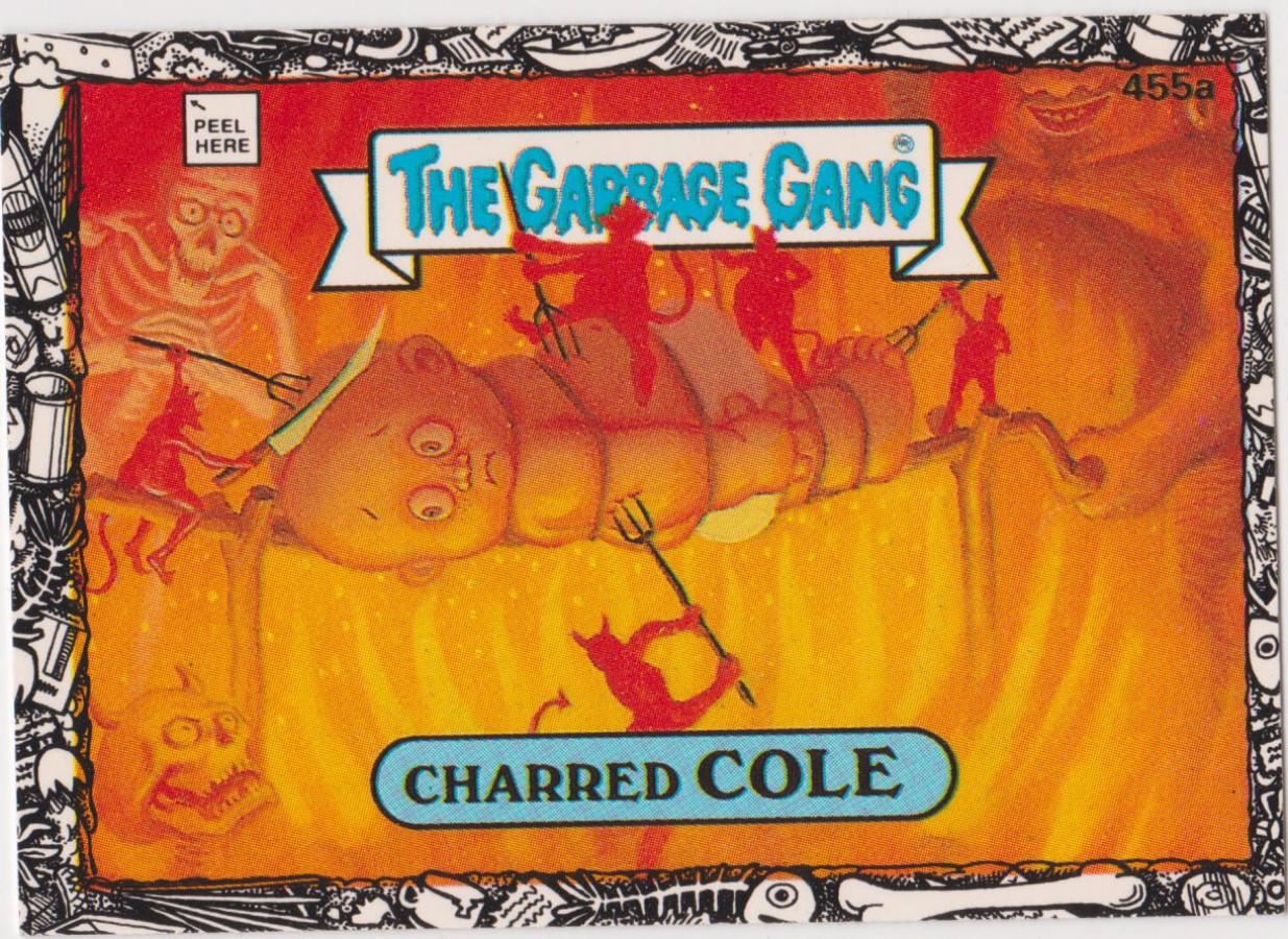 Topps U K Issue Garbage Gang 1992 Series 455a Cole