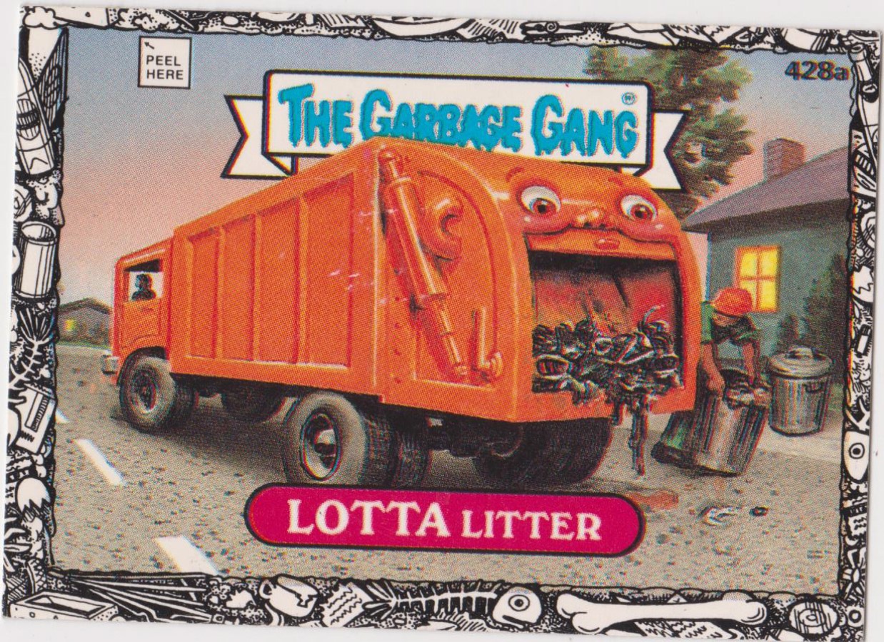 Topps U K Issue Garbage Gang 1992 Series 428a Lotta - Click Image to Close