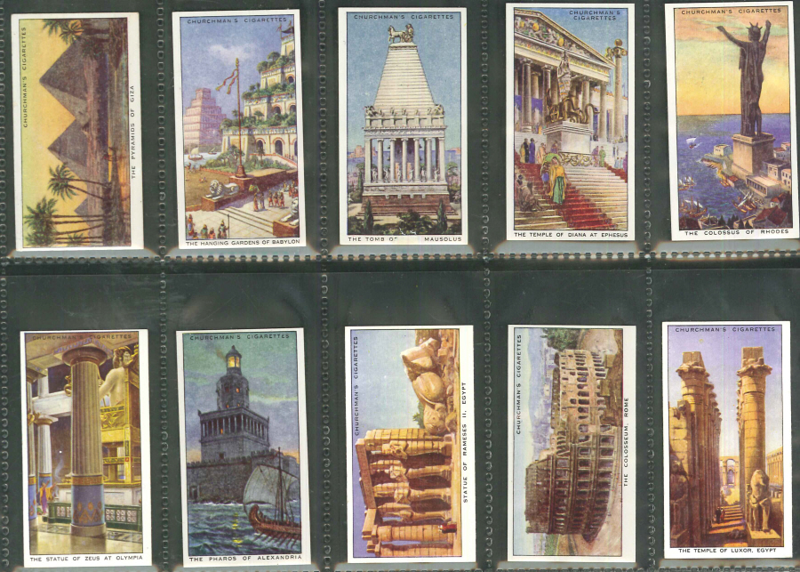 Churchman Set of 50 World Wonders Old & New - Click Image to Close