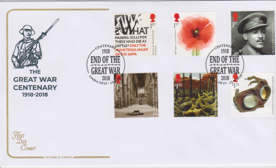 2018 Cotswold FDC - The Great War London SW1P Postmark - Click Image to Close
