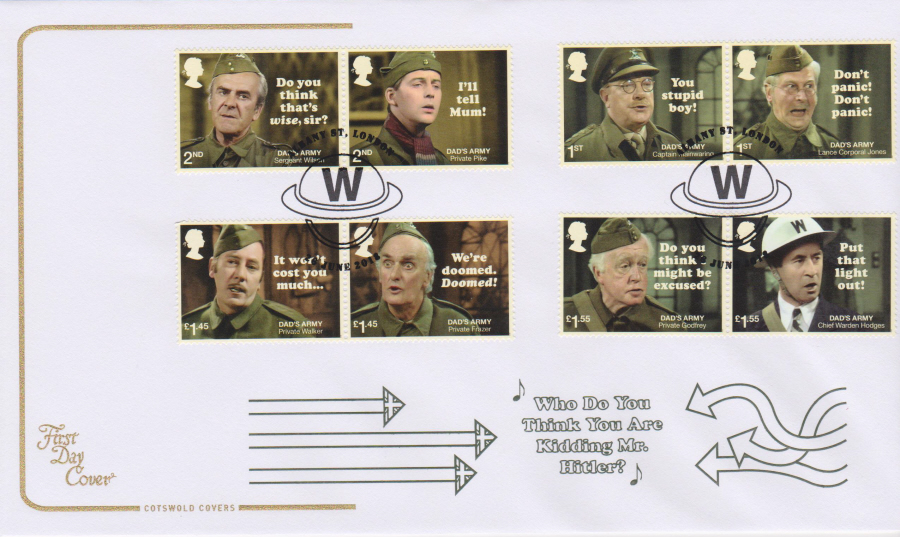 2018 Cotswold FDC - Dad's Army Albany St. London Postmark