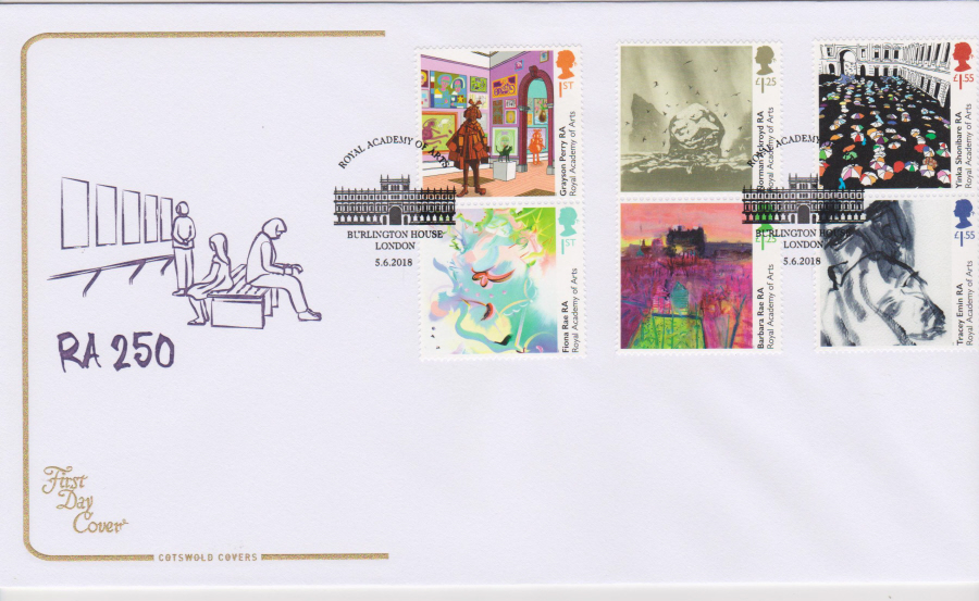 2018 FDC - COTSWOLD Royal Academy of Arts - Burlington House London Postmark