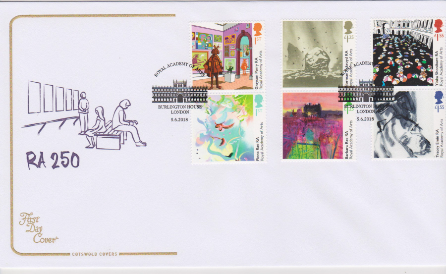 2018 FDC - COTSWOLD Royal Academy of Arts - Burlington House London Postmark