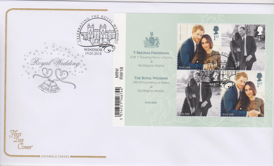 2018 FDC - COTSWOLD Harry & Megan Wedding - Celebrating Wedding Windsor Berks Postmark - Click Image to Close