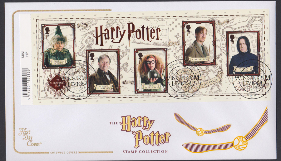 2018 FDC - COTSWOLD Harry Pottter Mini Sheet .- Muggleswick Conset Postmark