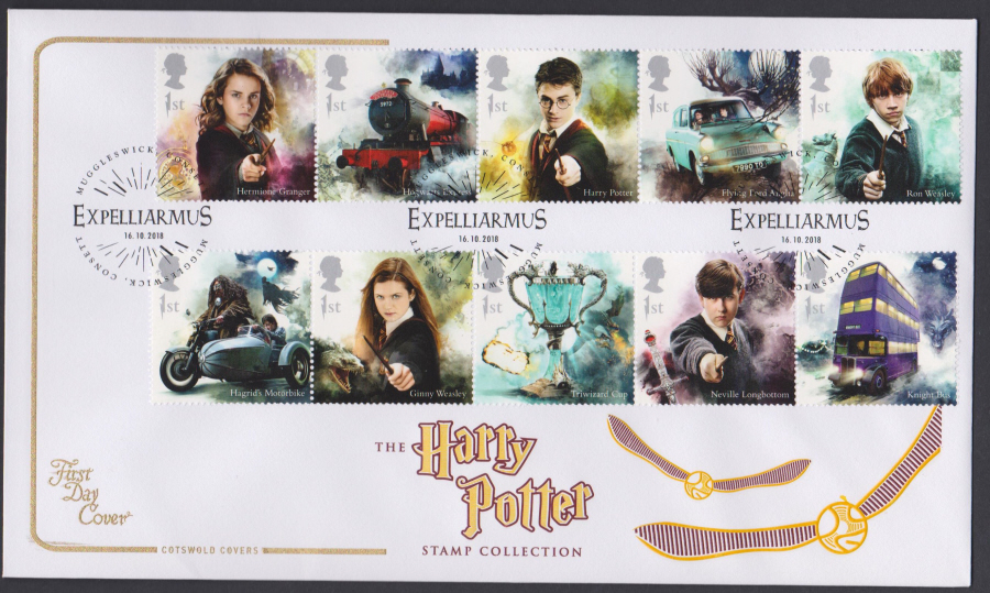 2018 FDC - Cotswold Harry Pottter Set.- Muggleswick Conset Postmark