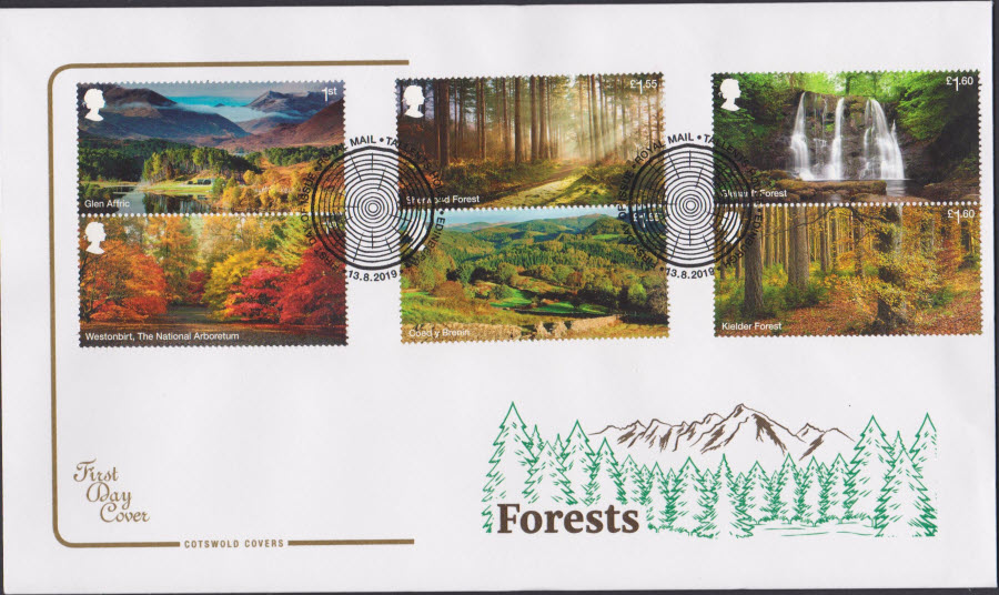 2019 Forests COTSWOLD FDC Edinburgh Postmark - Click Image to Close