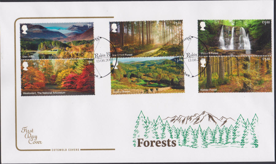 2019 Forests COTSWOLD FDC Sherwood,Nottingham Postmark
