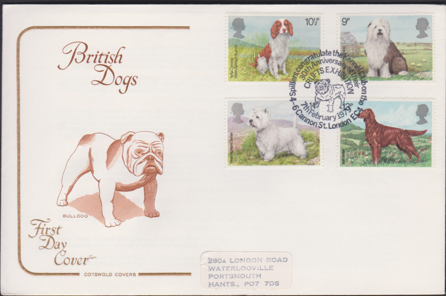 1979 Cotswold FDC Dogs:- Crufts Cannon St London Postmark