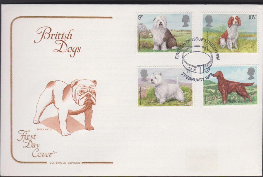 1979 Cotswold FDC Dogs:- First Day of Issue London SW Postmark
