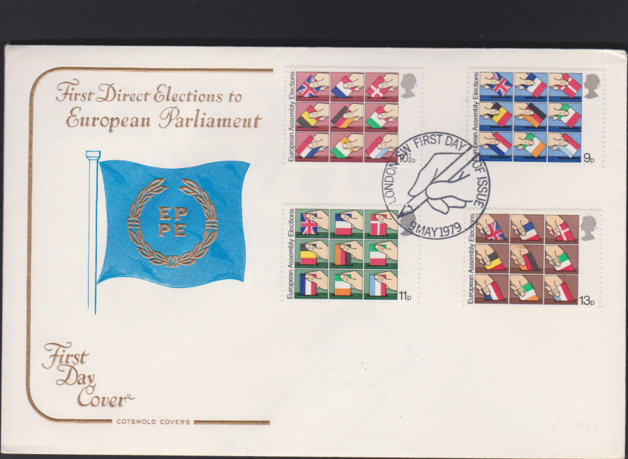1979 Cotswold FDC European Elections :- First Day Issue London SW Postmark - Click Image to Close