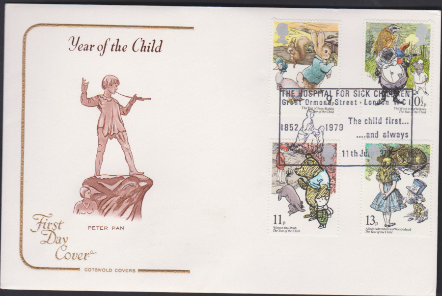 1979 Cotswold FDC Year of the Child :- Great Orman St Hospital,London W C 1 Postmark