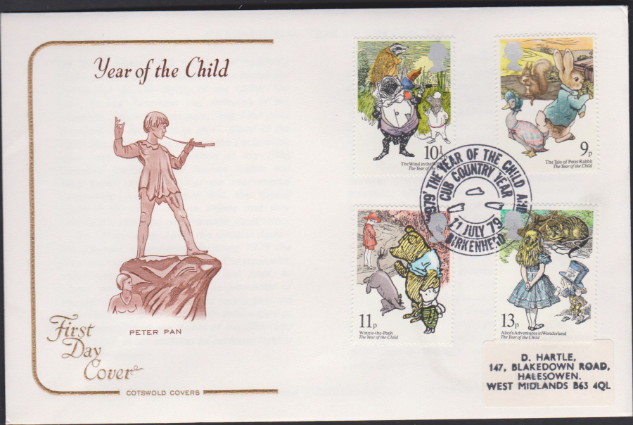 1979 Cotswold FDC Year of the Child :- Cub Country Year Birkenhead Postmark
