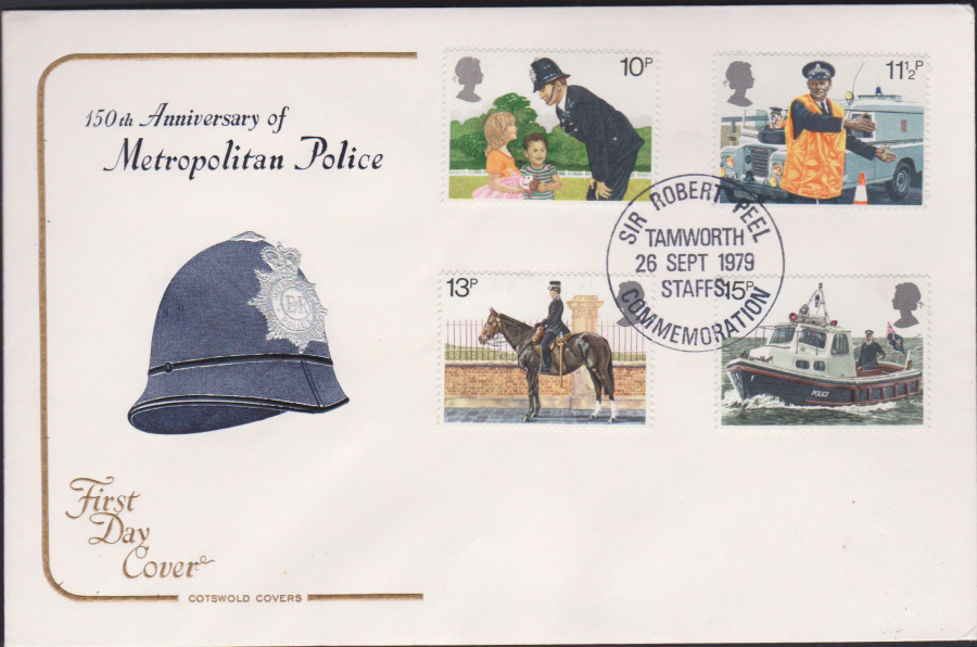 1979 Cotswold FDC Police :-Sir Robert Peel,Tamworth Staffs Postmark