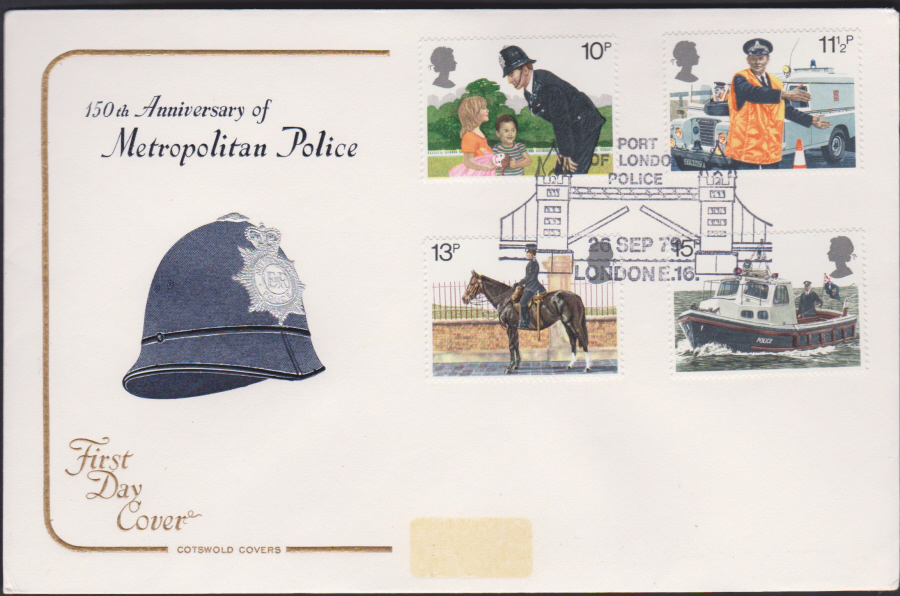 1979 Cotswold FDC Police :-Port of London Police London E16 Postmark