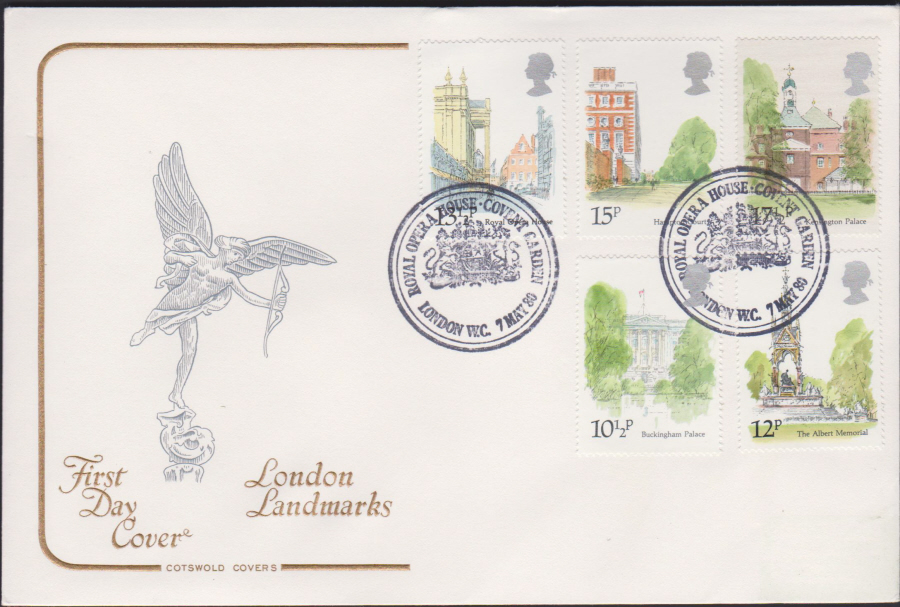 1980 Cotswold FDCLondon Landmarks :- Royal Opra House,London W C Postmark