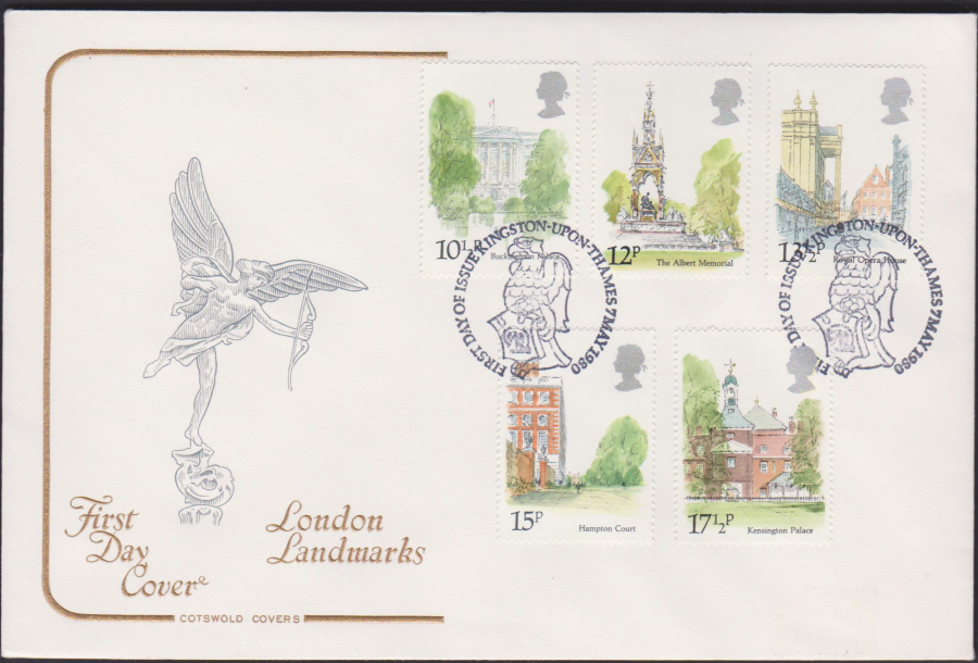 1980 Cotswold FDCLondon Landmarks :-First Day of Issue Kingston upon Thames Postmark