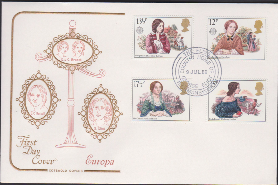 1980 Cotswold FDC Famous Women :-The Elms, Rickmansworth Postmark