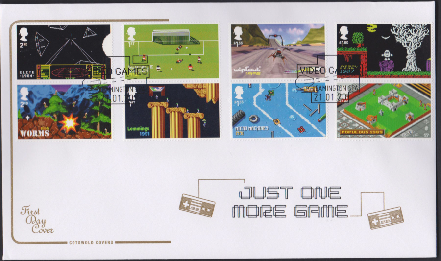 2020 Cotswold FDC - Video Games SET- Leamington Spa Postmark