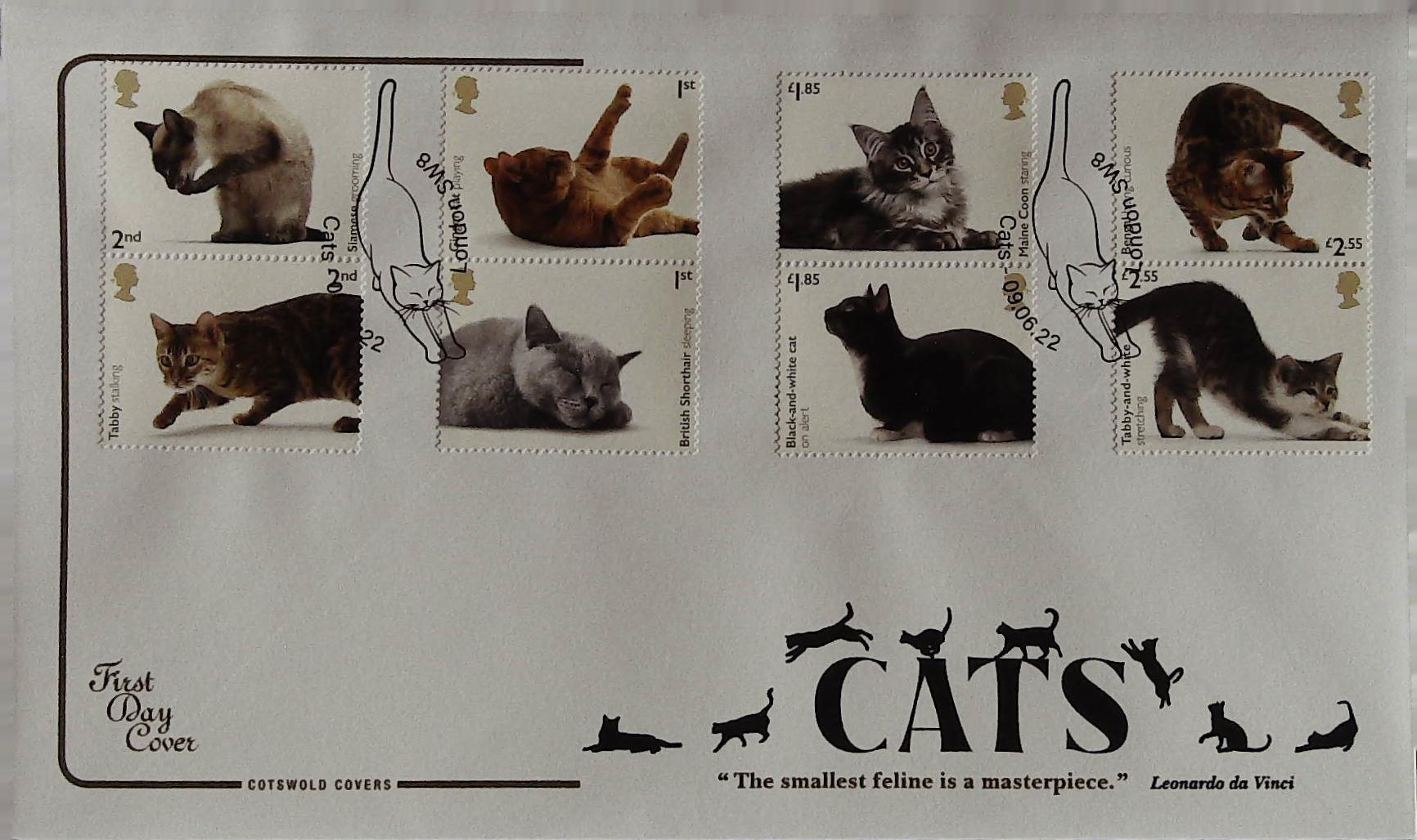 2022 CATS COTSWOLD FDC - CATS, LONDON SW8 Postmark