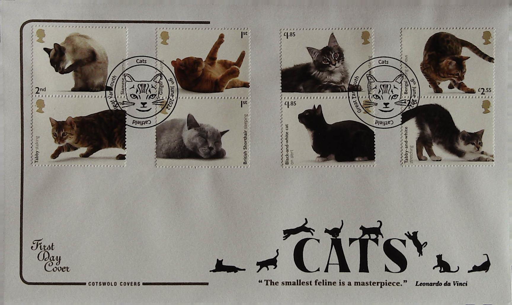 2022 CATS COTSWOLD FDC - CATFIELD , GREAT YARNMOUTH Postmark