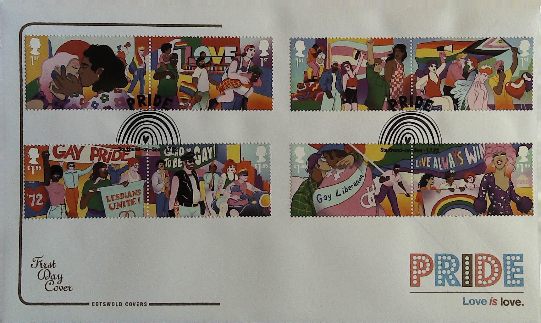2022 PRIDE - COTSWOLD FDC - SOUTHEND ON SEA Postmark