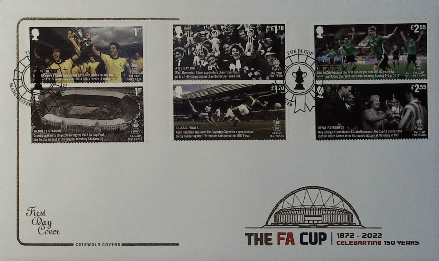 2022 The F A Cup Set SET COTSWOLD FDC - The F A Cup Manchesrter Postmark