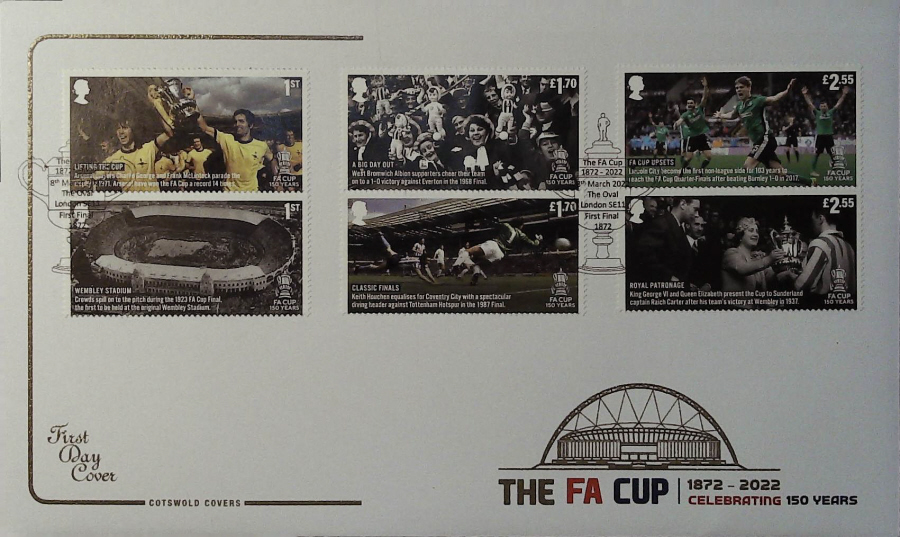 2022 The F A Cup Set SET COTSWOLD FDC - The Oval London SE11 First Final Postmark