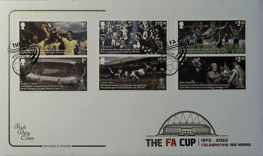 2022 The F A Cup Set SET COTSWOLD FDC -Wembley London (The F A Cup ) Postmark