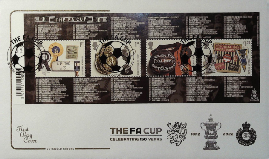 2022 The F A Cup Mini Sheet COTSWOLD FDC - Wembley ( Football ) Postmark