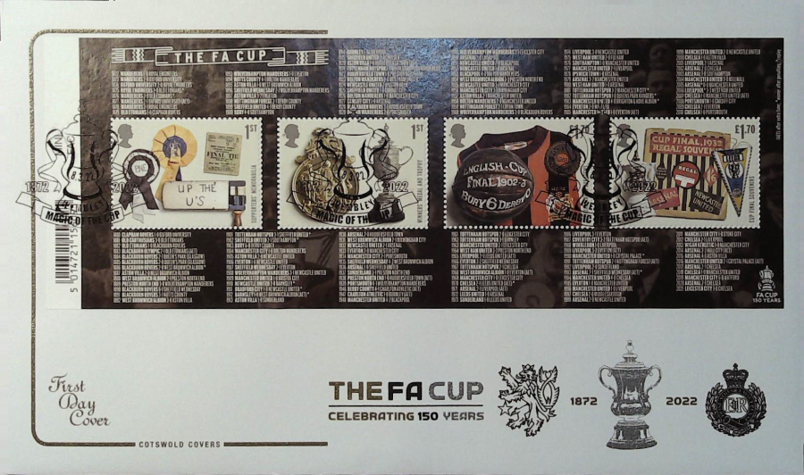 2022 The F A Cup Mini Sheet COTSWOLD FDC - Wembley ( Magic of the Cup) Postmark