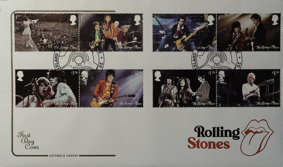 2022 ROLLING STONES SET COTSWOLD FDC - Music Giants TWICKENHAM TW1 Postmark