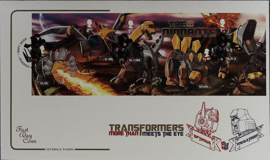 2022 TRANSFORMERS MINI SHEET COTSWOLD FDC - PENDIGO WAY, BIRMINGHAM Postmark