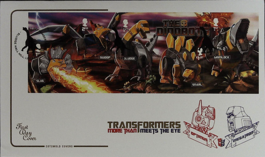 2022 TRANSFORMERS MINI SHEET COTSWOLD FDC - SLUDGE HALL HILL, LEICESTER Postmark