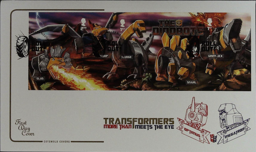 2022 TRANSFORMERS MINI SHEET COTSWOLD FDC -CYBER AVENUE, MILTON KEYNES Postmark