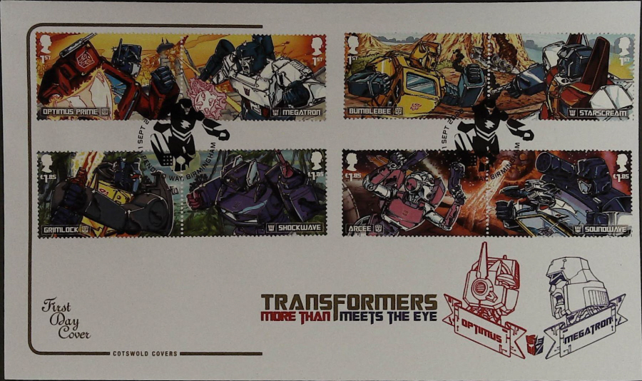 2022 TRANSFORMERS COTSWOLD FDC - FDI Pendigo Way Birmingham Postmark