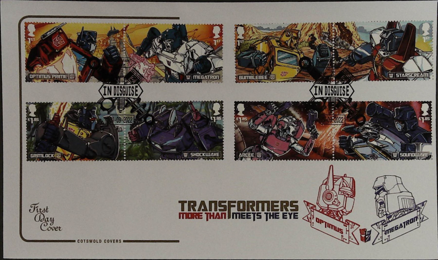2022 TRANSFORMERS COTSWOLD FDC - Stockley Park, Uxbridge Postmark